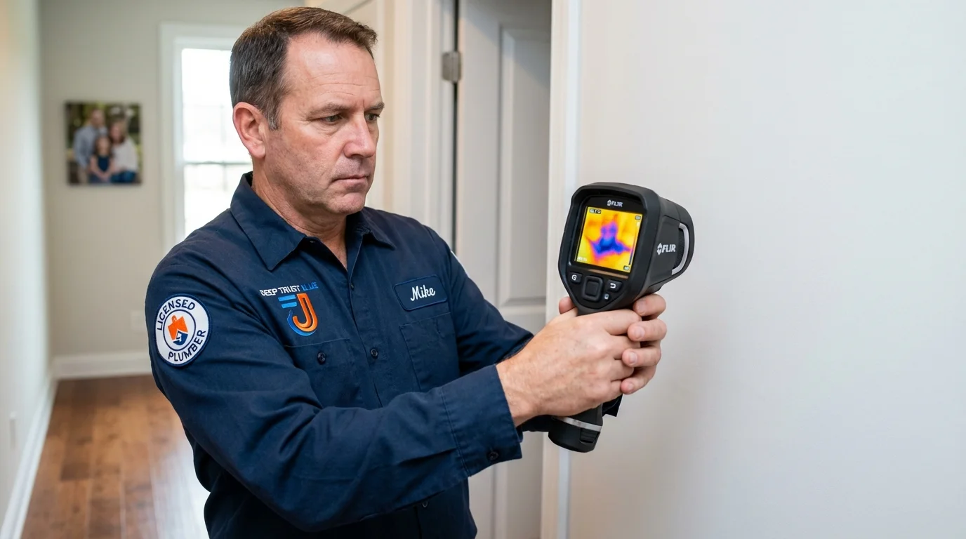 Thermal imaging leak detection by Johns Plumbing LLC in Charlottesville